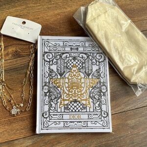 Dior Notebook with Gold and Silver Star Design